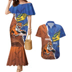 Personalised Tigers and Eels Rugby Couples Matching Mermaid Dress and Hawaiian Shirt Dynamic Style