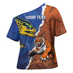 Personalised Tigers and Eels Rugby Cross Shoulder Shirt Dynamic Style