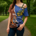 Personalised Tigers and Eels Rugby Cross Shoulder Shirt Dynamic Style