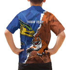 Personalised Tigers and Eels Rugby Family Matching Mermaid Dress and Hawaiian Shirt Dynamic Style
