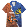Personalised Tigers and Eels Rugby Family Matching Mermaid Dress and Hawaiian Shirt Dynamic Style