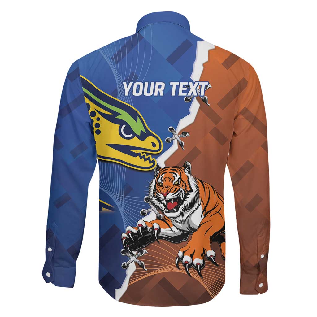 Personalised Tigers and Eels Rugby Family Matching Tank Maxi Dress and Hawaiian Shirt Dynamic Style