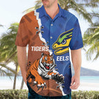 Personalised Tigers and Eels Rugby Hawaiian Shirt Dynamic Style