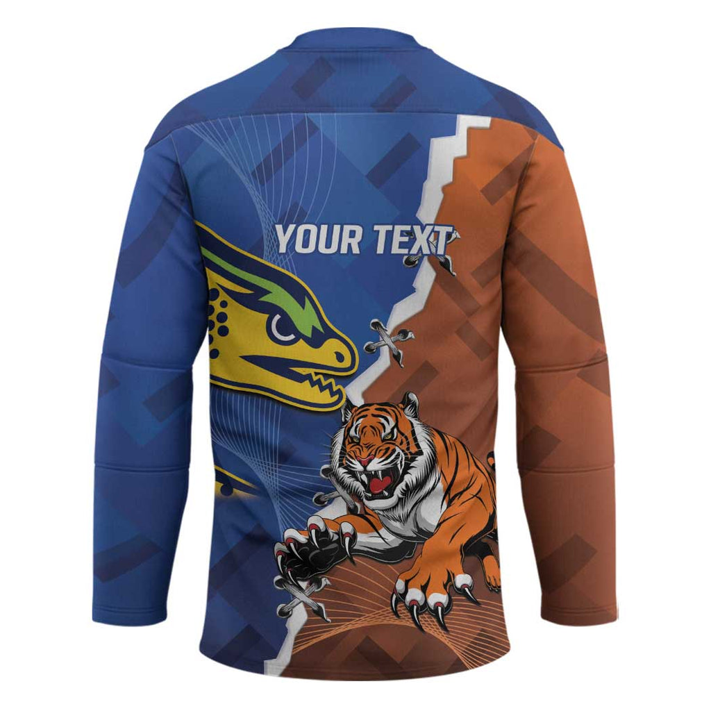 Personalised Tigers and Eels Rugby Hockey Jersey Dynamic Style