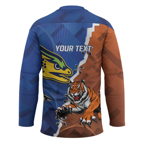 Personalised Tigers and Eels Rugby Hockey Jersey Dynamic Style