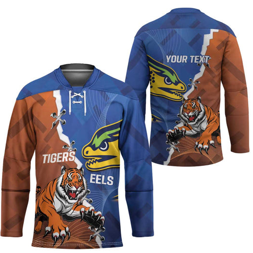 Personalised Tigers and Eels Rugby Hockey Jersey Dynamic Style