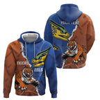Personalised Tigers and Eels Rugby Hoodie Dynamic Style