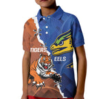 Personalised Tigers and Eels Rugby Kid Polo Shirt Dynamic Style