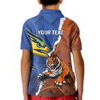 Personalised Tigers and Eels Rugby Kid Polo Shirt Dynamic Style