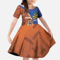 Personalised Tigers and Eels Rugby Kid Short Sleeve Dress Dynamic Style
