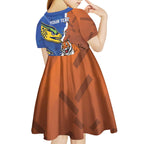 Personalised Tigers and Eels Rugby Kid Short Sleeve Dress Dynamic Style