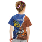 Personalised Tigers and Eels Rugby Kid T Shirt Dynamic Style