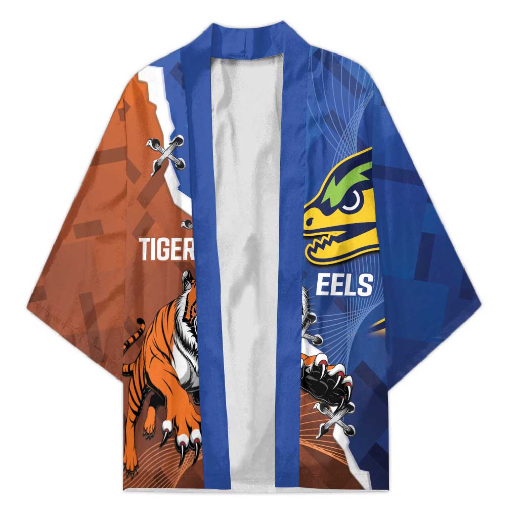 Personalised Tigers and Eels Rugby Kimono Dynamic Style