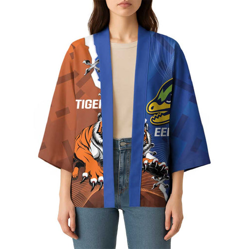 Personalised Tigers and Eels Rugby Kimono Dynamic Style
