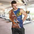 Personalised Tigers and Eels Rugby Men Tank Top Dynamic Style