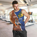 Personalised Tigers and Eels Rugby Men Tank Top Dynamic Style
