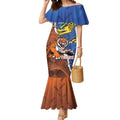 Personalised Tigers and Eels Rugby Mermaid Dress Dynamic Style