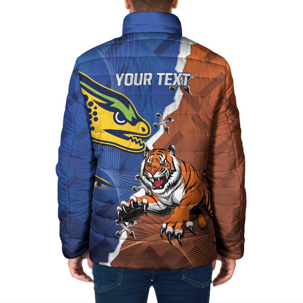 Personalised Tigers and Eels Rugby Padded Jacket Dynamic Style