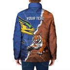 Personalised Tigers and Eels Rugby Padded Jacket Dynamic Style