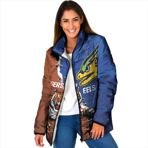 Personalised Tigers and Eels Rugby Padded Jacket Dynamic Style