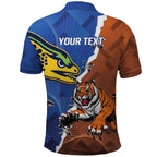 Personalised Tigers and Eels Rugby Polo Shirt Dynamic Style