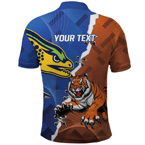Personalised Tigers and Eels Rugby Polo Shirt Dynamic Style
