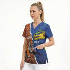 Personalised Tigers and Eels Rugby Scrub Top Dynamic Style