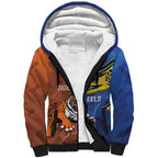 Personalised Tigers and Eels Rugby Sherpa Hoodie Dynamic Style