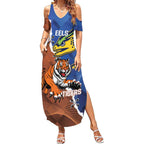 Personalised Tigers and Eels Rugby Summer Maxi Dress Dynamic Style