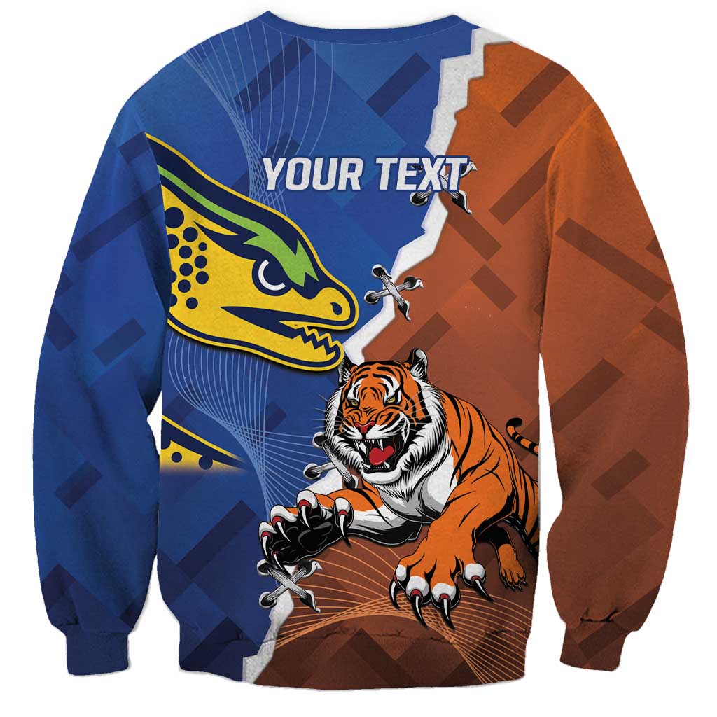 Personalised Tigers and Eels Rugby Sweatshirt Dynamic Style