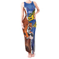 Personalised Tigers and Eels Rugby Tank Maxi Dress Dynamic Style