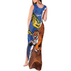 Personalised Tigers and Eels Rugby Tank Maxi Dress Dynamic Style