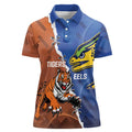Personalised Tigers and Eels Rugby Women Polo Shirt Dynamic Style
