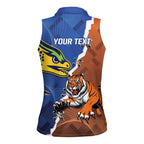 Personalised Tigers and Eels Rugby Women Sleeveless Polo Shirt Dynamic Style