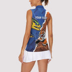 Personalised Tigers and Eels Rugby Women Sleeveless Polo Shirt Dynamic Style