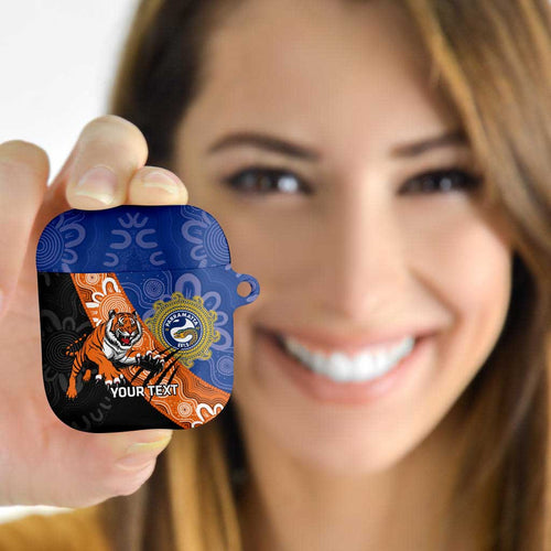 Personalised Tigers and Eels Rugby AirPods Case Aboriginal Art