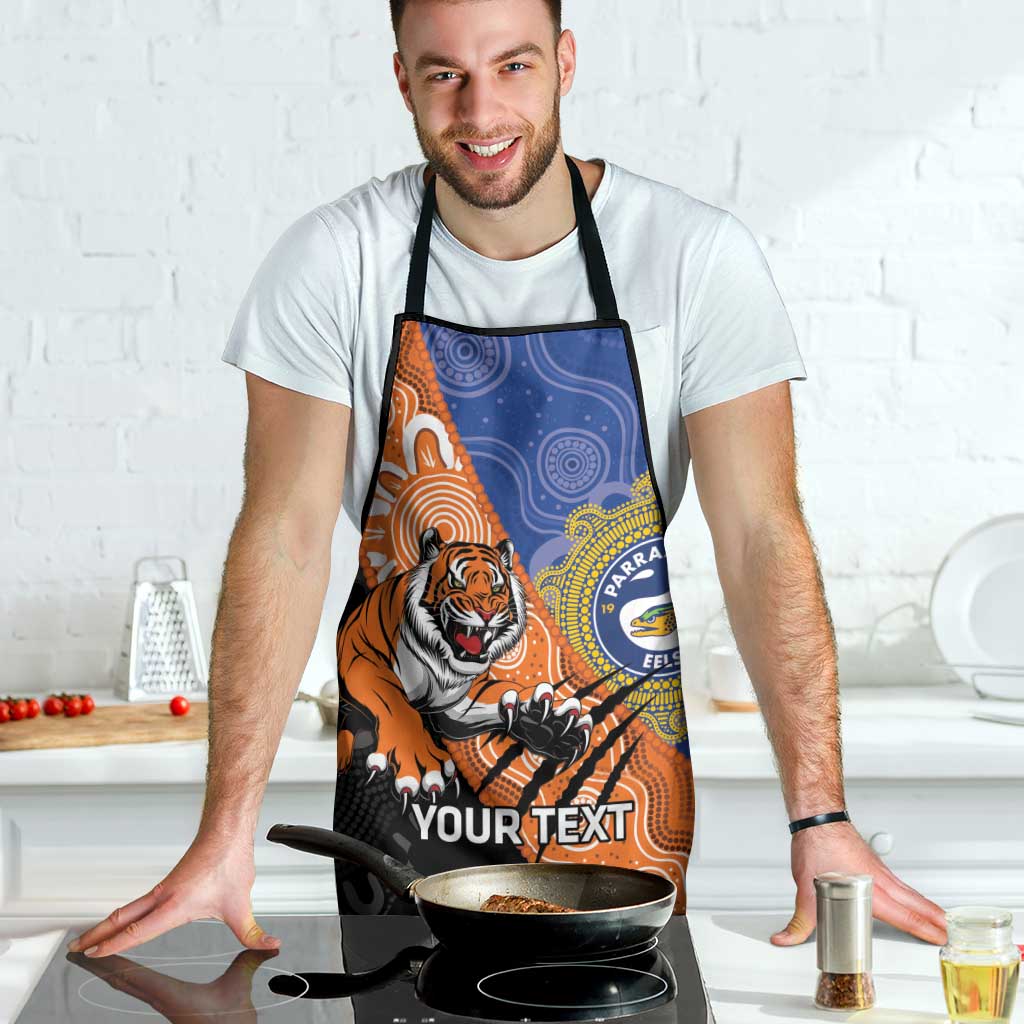 Personalised Tigers and Eels Rugby Apron Aboriginal Art