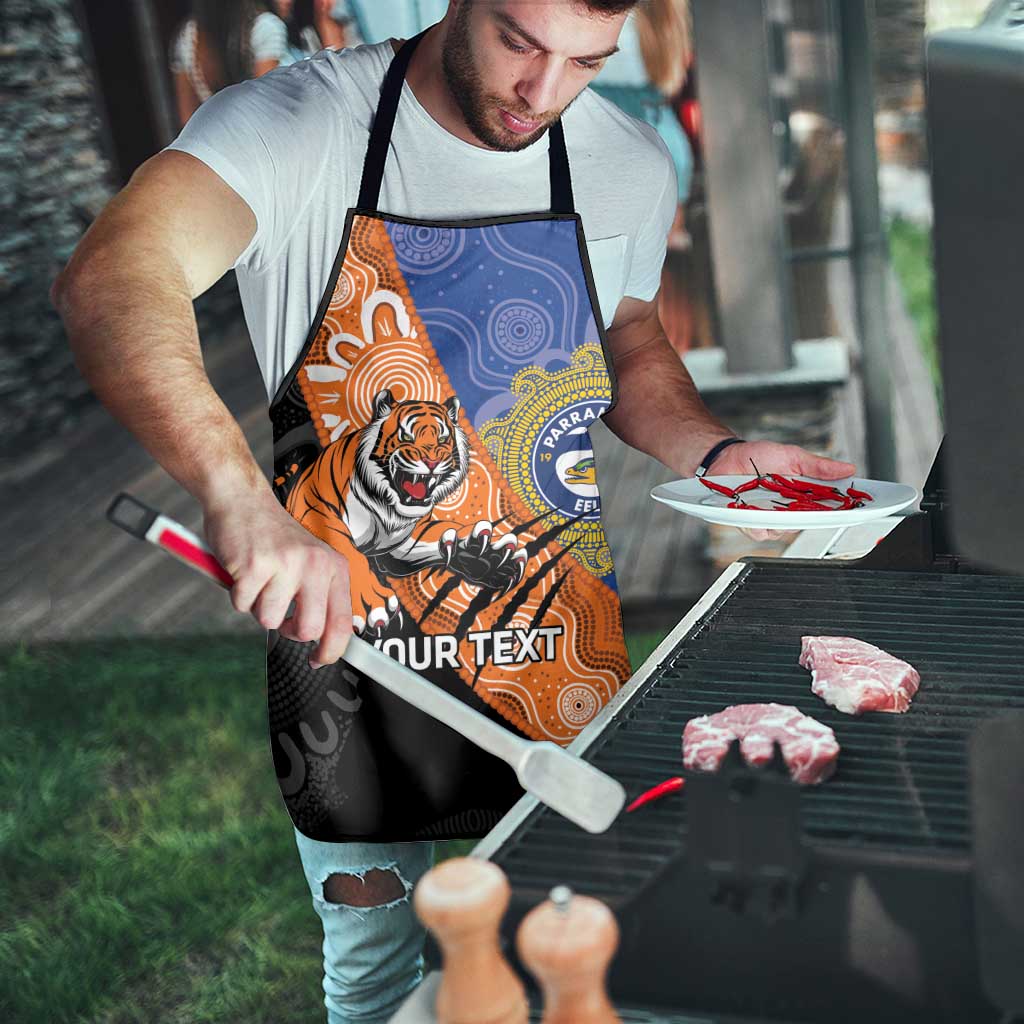 Personalised Tigers and Eels Rugby Apron Aboriginal Art