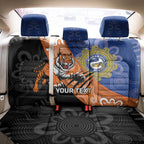 Personalised Tigers and Eels Rugby Back Car Seat Cover Aboriginal Art