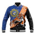 Personalised Tigers and Eels Rugby Baseball Jacket Aboriginal Art