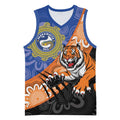 Personalised Tigers and Eels Rugby Basketball Jersey Aboriginal Art