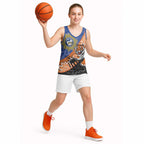 Personalised Tigers and Eels Rugby Basketball Jersey Aboriginal Art