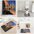 Personalised Tigers and Eels Rugby Bathroom Set Aboriginal Art