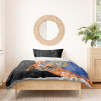 Personalised Tigers and Eels Rugby Bedding Set Aboriginal Art
