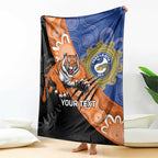 Personalised Tigers and Eels Rugby Blanket Aboriginal Art
