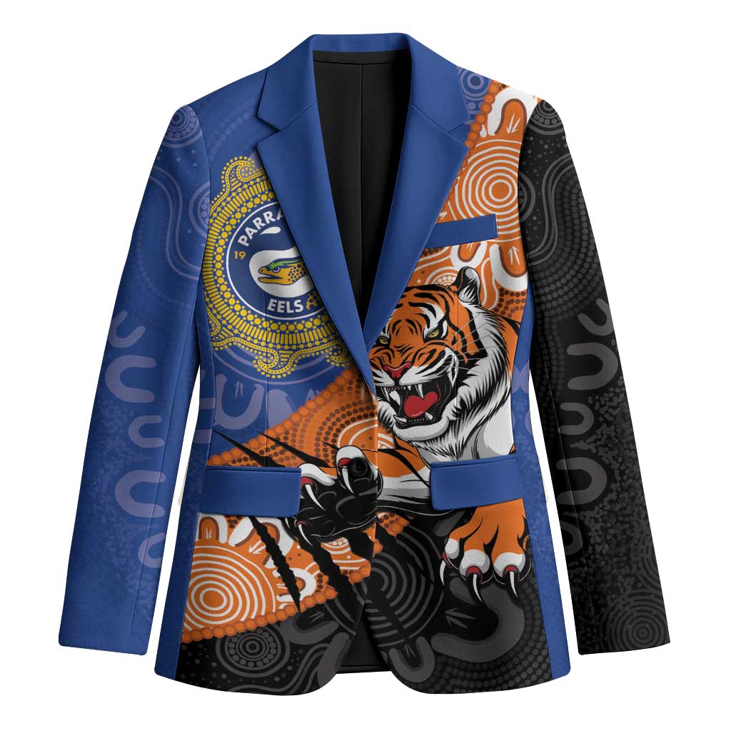Personalised Tigers and Eels Rugby Blazer Aboriginal Art