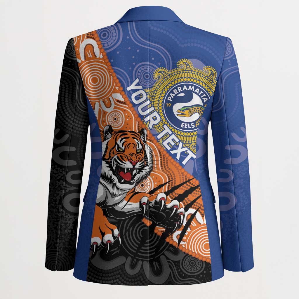 Personalised Tigers and Eels Rugby Blazer Aboriginal Art