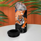 Personalised Tigers and Eels Rugby 4 in 1 Can Cooler Tumbler Aboriginal Art
