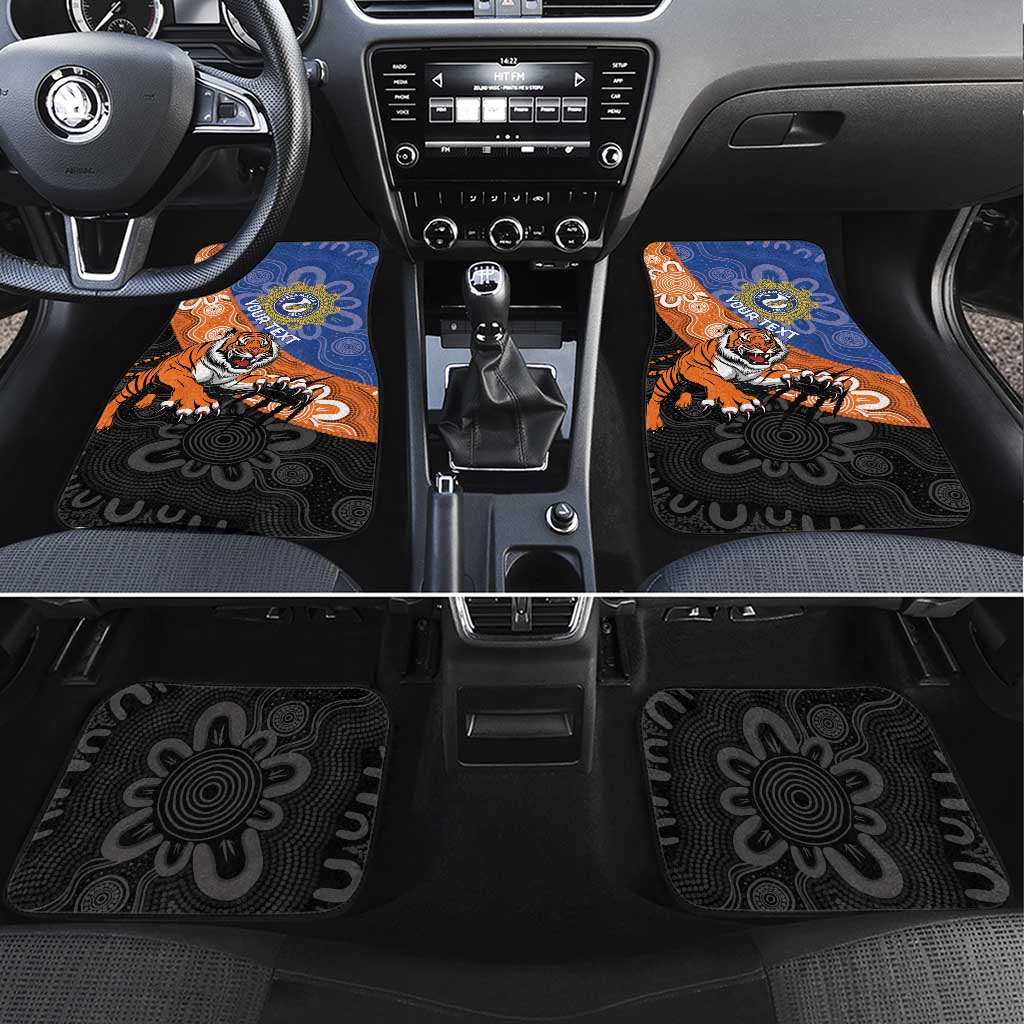 Personalised Tigers and Eels Rugby Car Mats Aboriginal Art