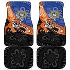 Personalised Tigers and Eels Rugby Car Mats Aboriginal Art